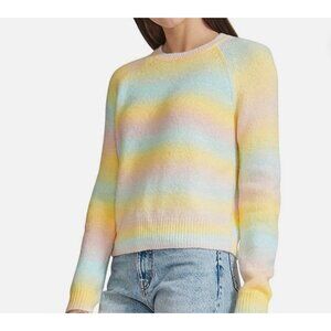Steve Madden Sweater Women's XXL BB Dakota Ombre Rainbow Unicorn Knit